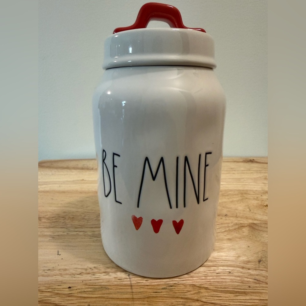Rae Dunn Be Mine Watercolor Hearts Canister